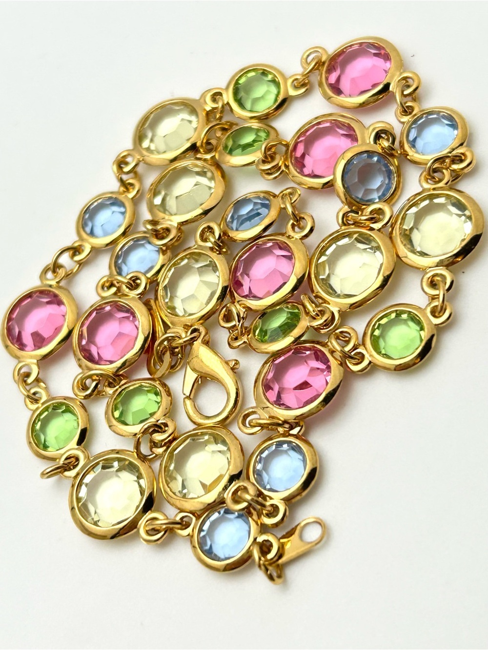 Ciro Pastel Crystal Bezel Necklace